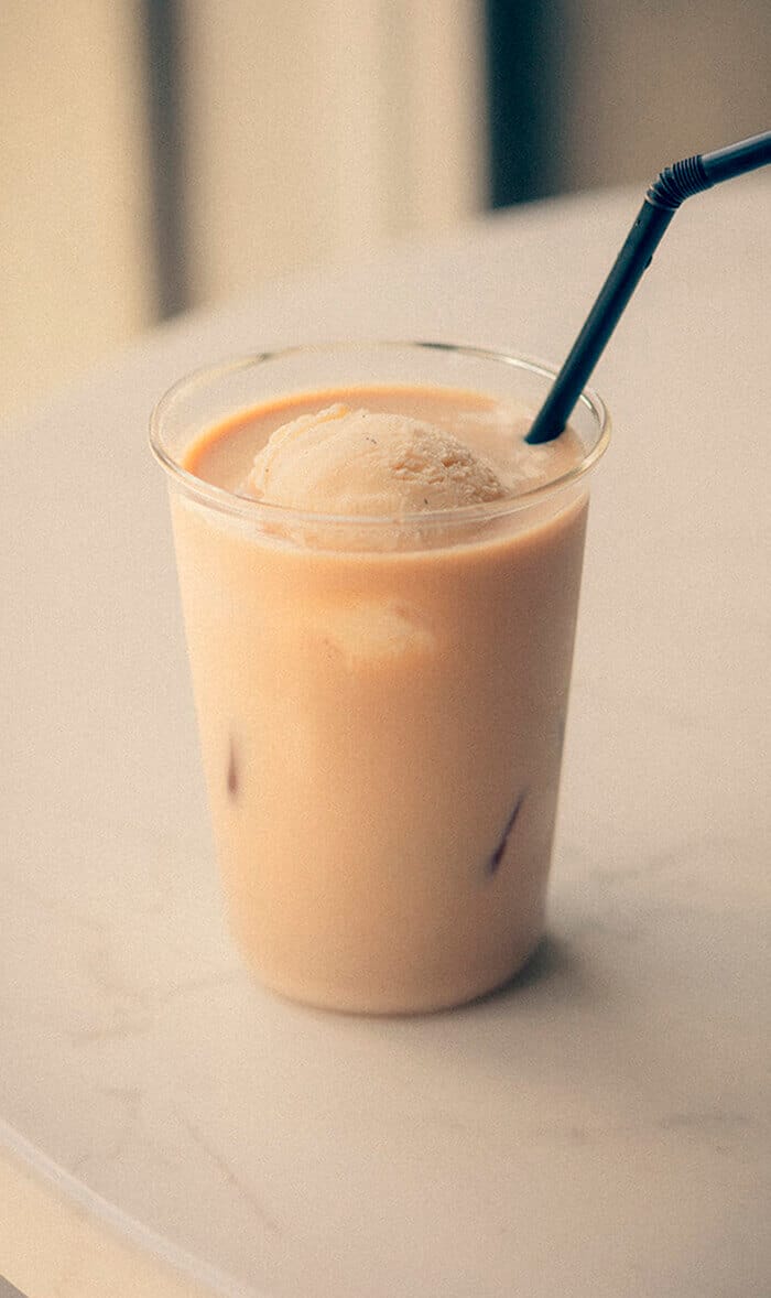 Café latte flotté