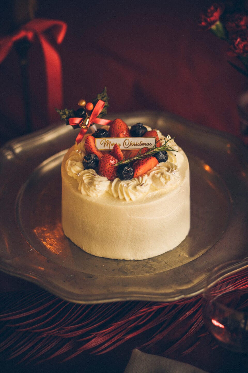 Gâteau de Noël aux fraises japonaises