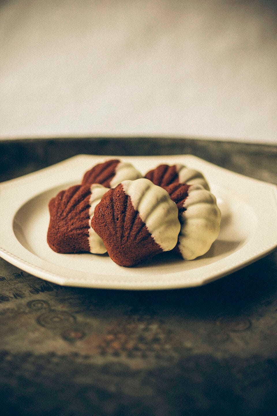 Madeleine au chocolat blanc
